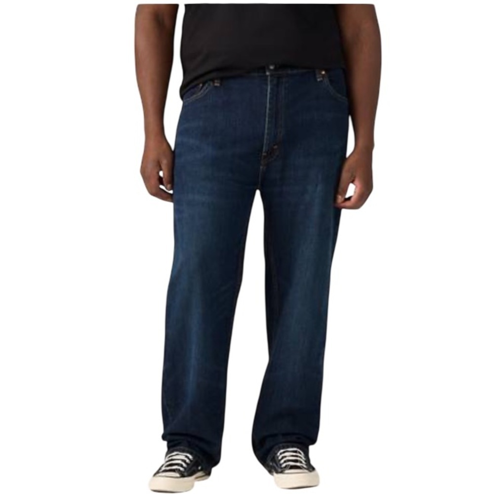 Levi’s Men’s NWT 505 Regular Fit Jeans Blue Dark Wash (Big & Tall) Size 50x34
